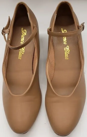 1.25" Chanel -- Women's Closed Toe Practice Ballroom Shoe -- Tan Surf Mode