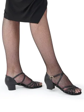 Resort Mood Lace Up Style 1.5" Becca -- Women's Latin Sandal -- Black