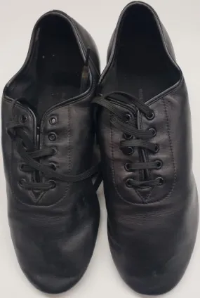 1.5" Stewart -- Men's Latin Ballroom Oxford -- Black Adjustable Straps