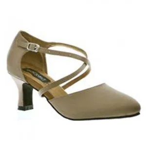 Climb Strong Comfort Upper 2.38" Amber -- Standard Ballroom Shoe -- Bronze Satin