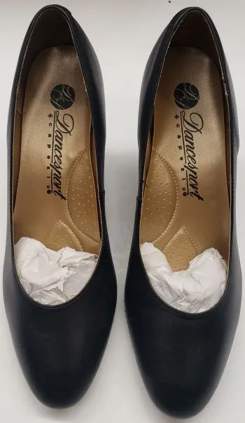 Moist Guard Quick Fit 2.5" Martha -- Flare Heel Standard Ballroom Shoe -- Black