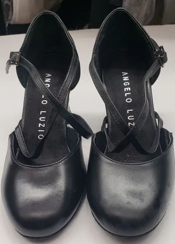 Ventilated Mesh Cold Weather 2.5" Sarah -- X-Strap Closed Toe Ballroom Shoe