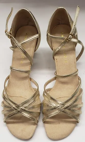 mesh construction Rapid Motion 2" Susie -- Women's Latin Ballroom Sandal -- Gold