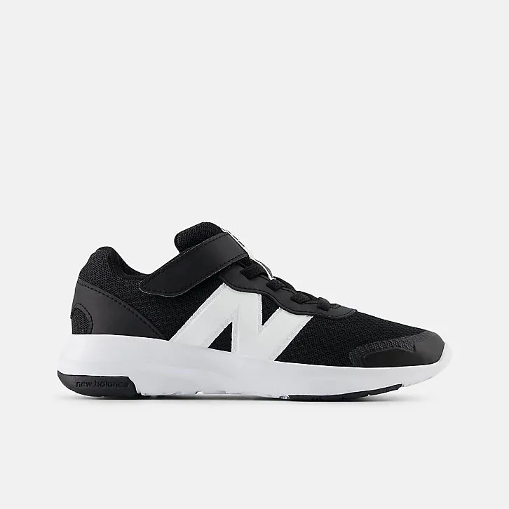 Wave Flow Silent Walk 578v1 Bungee Lace with Top Strap - Black with White