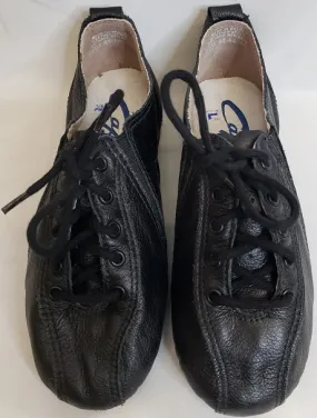 Athletic Abigail -- Full Sole Jazz Shoe, Suede Sole -- Black