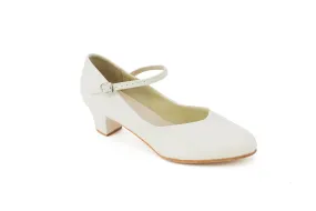 1.5" Amaya -- Instep Strap Character Shoe -- White Sea Breeze