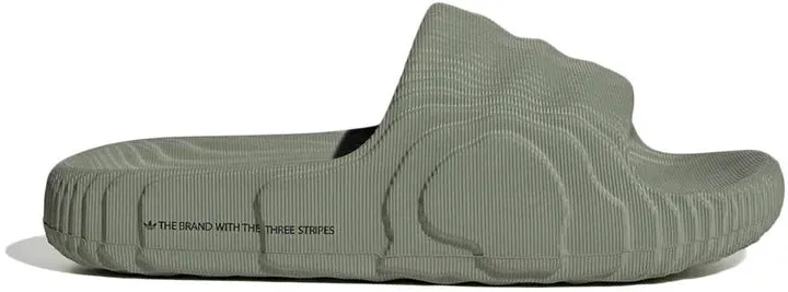 adidas Adilette 22 Slides Silver Green (Women's) Low Top Retro Mood
