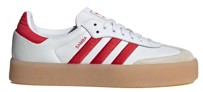 Soft adidas Sambae White Better Scarlet Gum