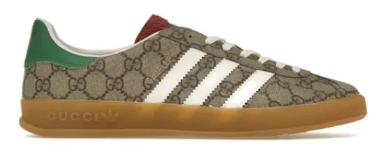 Reinforced toe Indoor adidas x Gucci Gazelle Beige GG Monogram