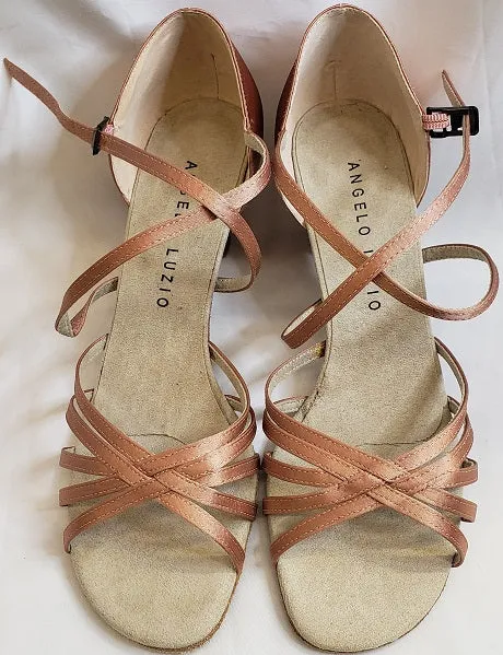 Comfort Wedge 2" Susie -- Women's Latin Ballroom Sandal -- Bronze Satin