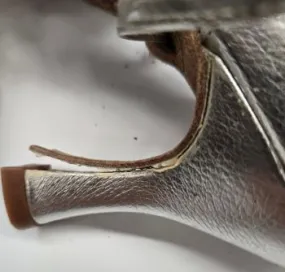 Ergonomic City Adventure Memory Foam Standing All 3" Angela -- Flare Heel Latin Sandal -- Silver