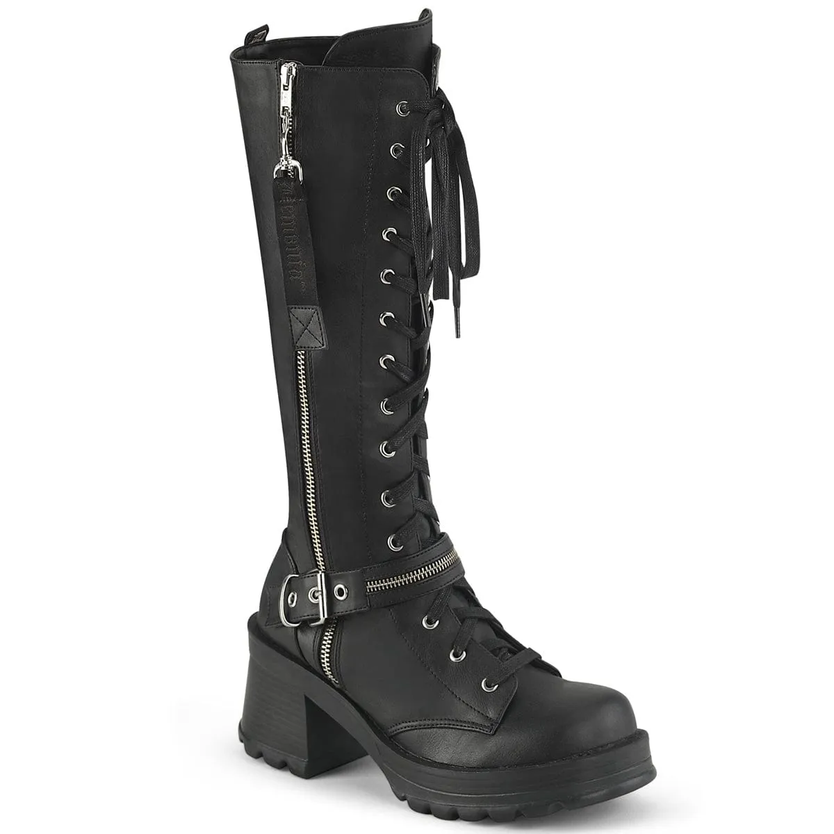 BRATTY-206 Black Vegan Leather Performance Classic
