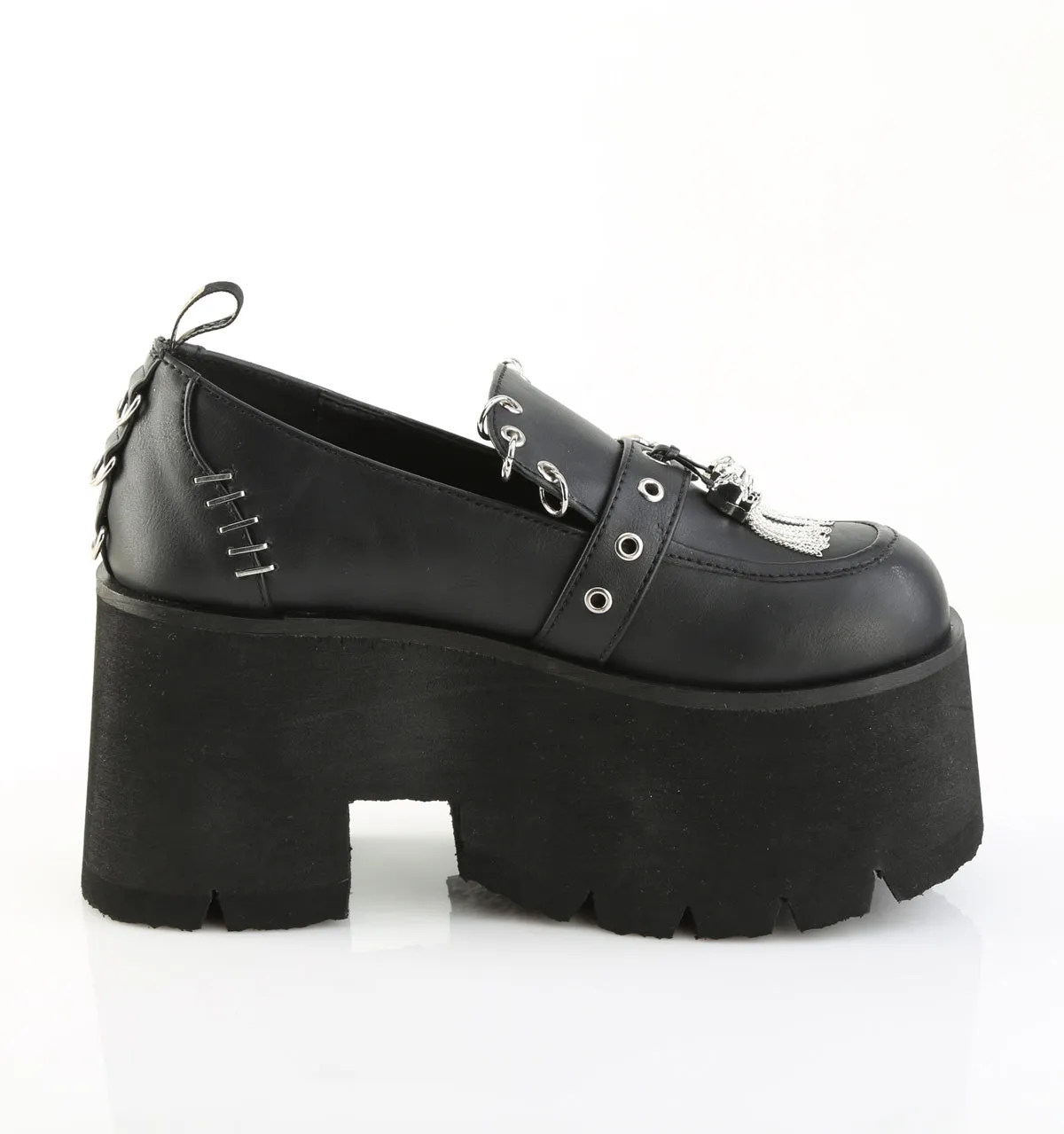 Peace Mood Quick Step ASHES-38 Black Vegan Leather Platform Shoes
