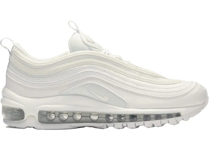 Air Max 97 White Metallic Silver (GS) Padded Tongue Trail Ease