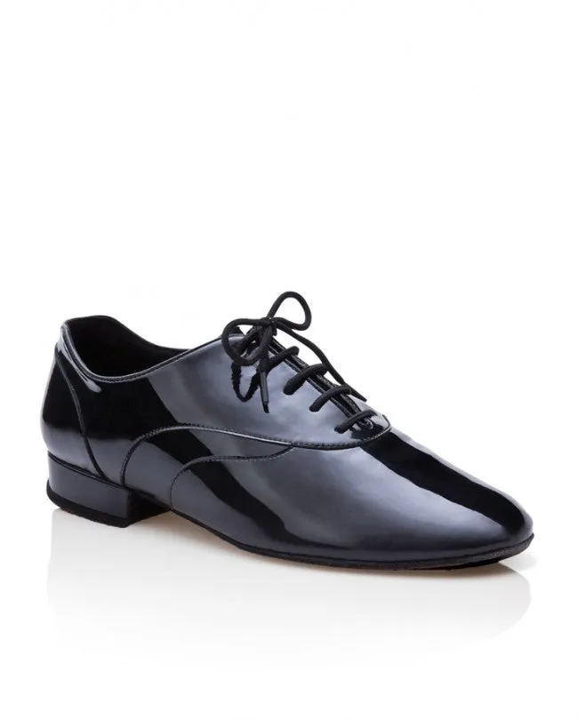 Alexander -- Men's Standard Ballroom Oxford -- Black Patent Leather Synthetic