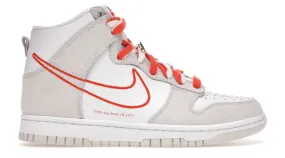 Seamless Fit Gym Workout Ring Walk Nike Dunk High First Use White Sail Orange (W)