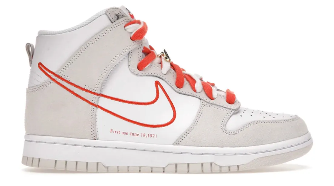 Seamless Fit Gym Workout Ring Walk Nike Dunk High First Use White Sail Orange (W)