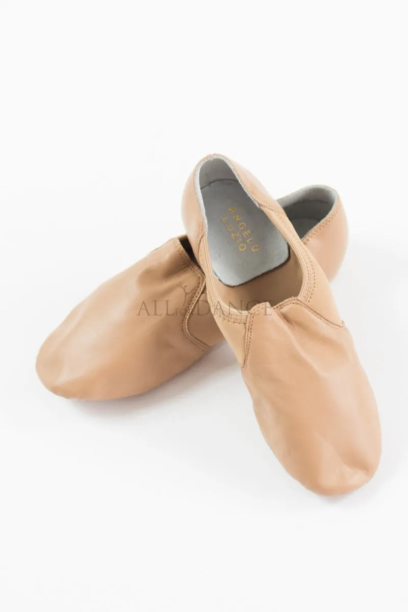 Bebe -- Women's Split Sole Jazz Slip-On with Suede Sole -- Tan Stride Easy All Day Travel Light