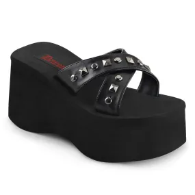 FUNN-29 Black Vegan Leather Comfortable
