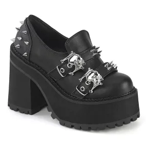 zipper ASSAULT-38 Black Vegan Leather