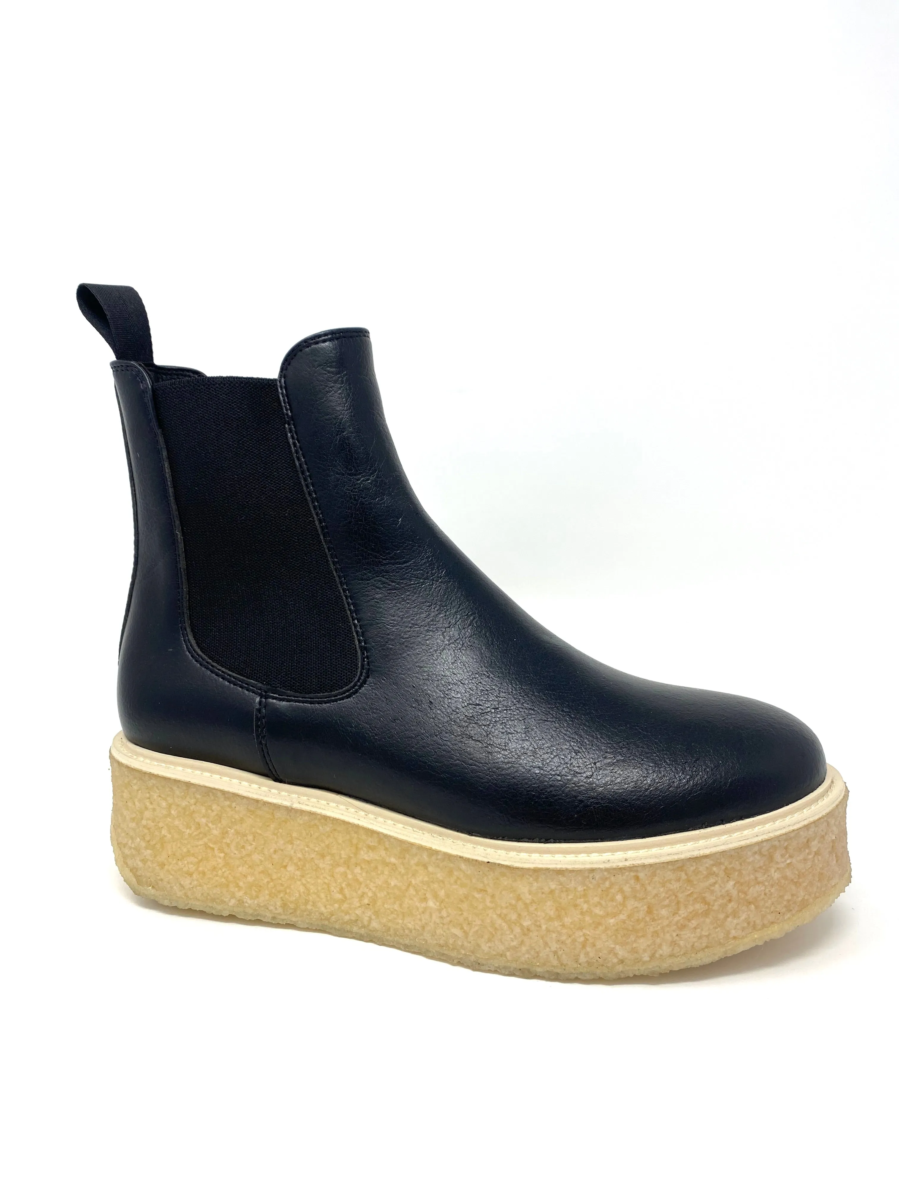 Leather Touch Whitney Platform Boot in Black from Novacas