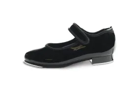 Island Step Abbas -- Girl's Velcro Tap Shoe -- Black Patent