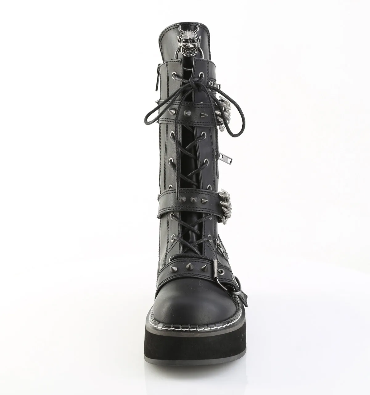 Queen Touch EMILY-82 Black Vegan Leather Knee High Boots