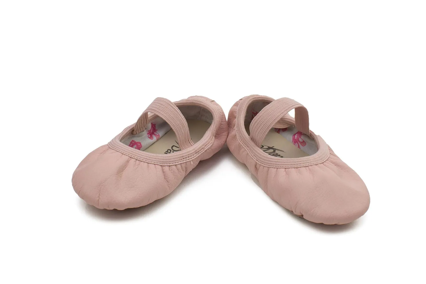 Bella Jr. -- Children's Economy Leather Full Sole Ballet -- Pink Chic Fit