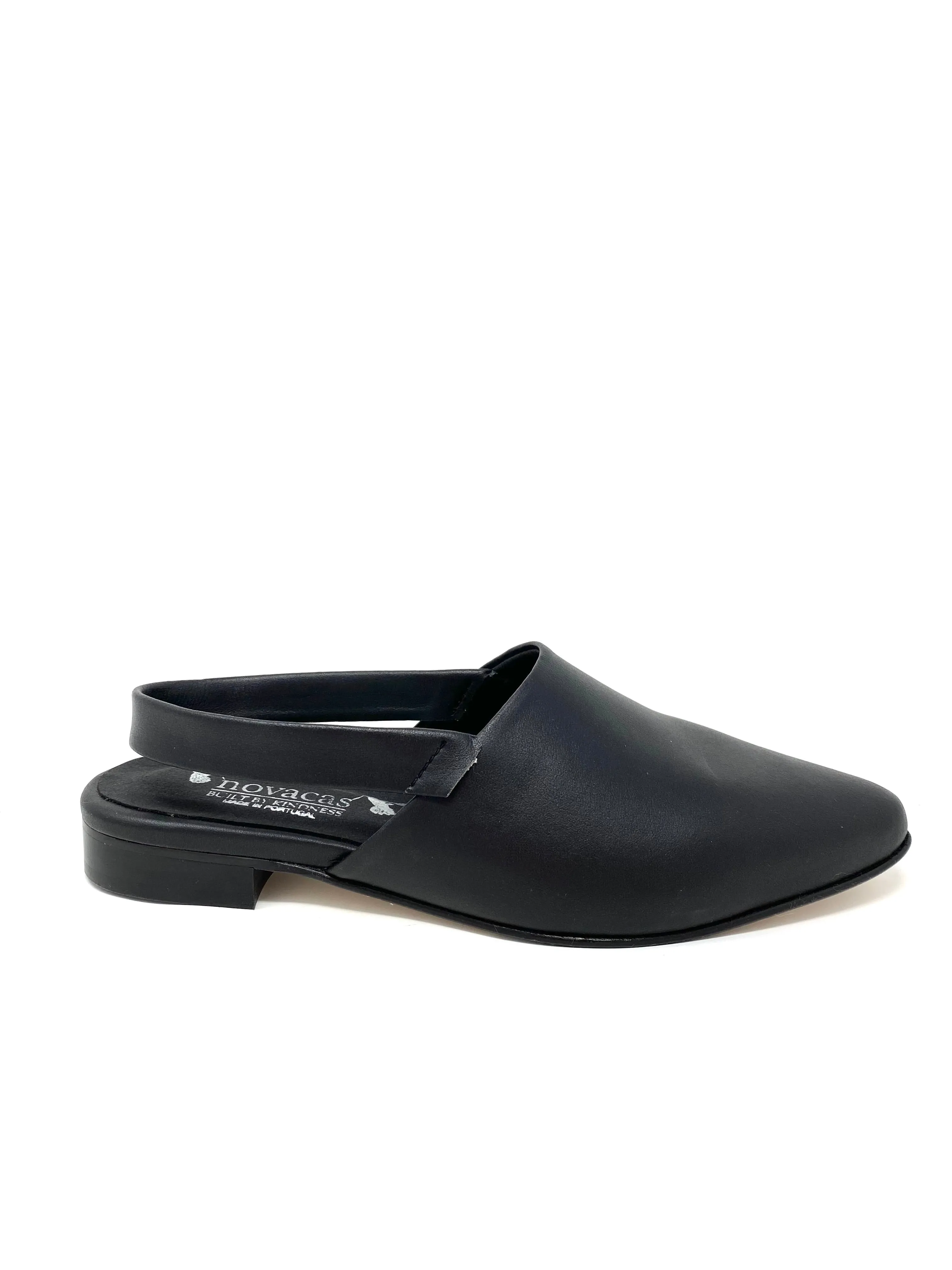 Stretch Fabric Work Commute Bianca Mule in Black from Novacas