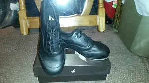 Old School Billie -- Unisex Double Sole Tap Oxford -- Black