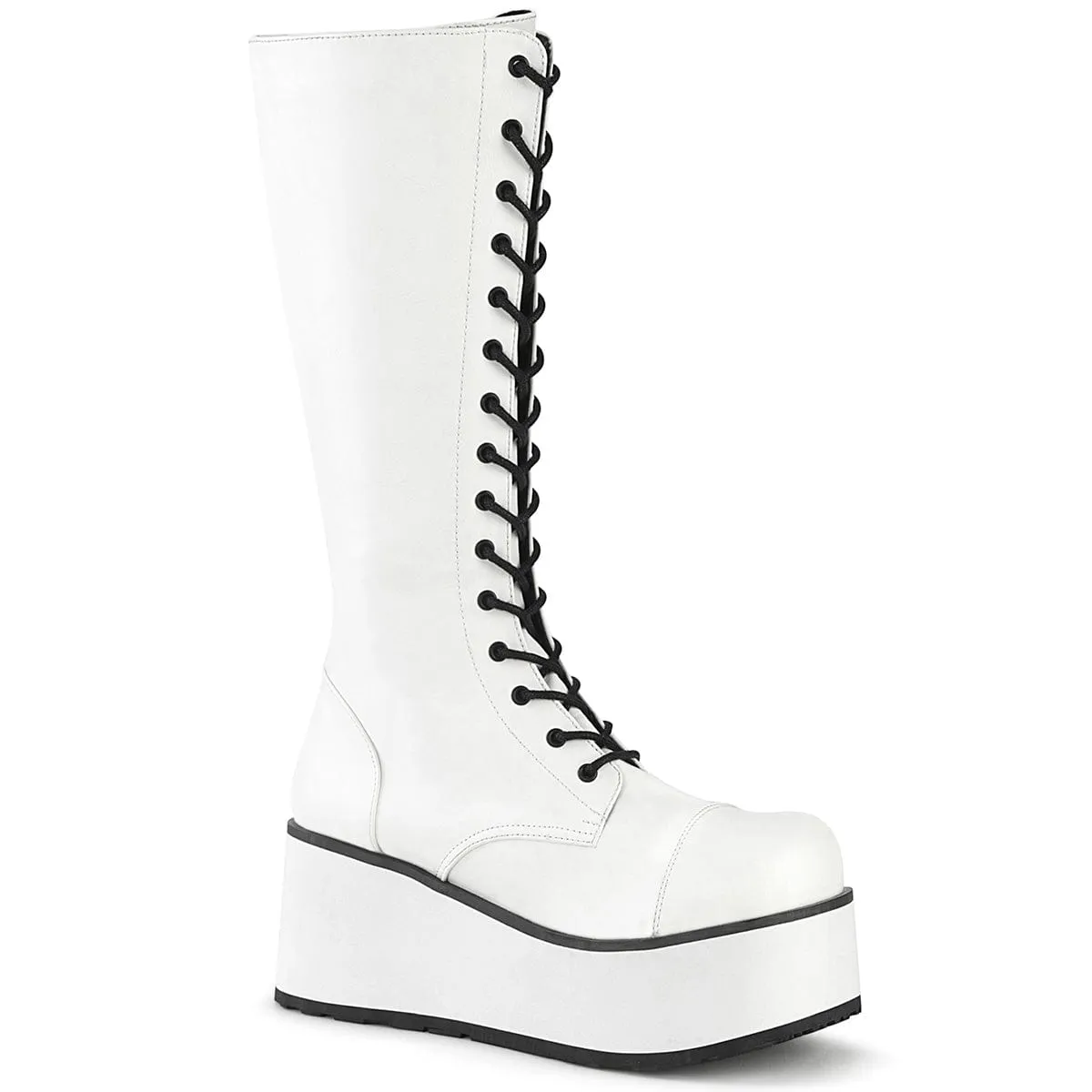 Moisture wicking Flexible Design TRASHVILLE-502 White Vegan Leather