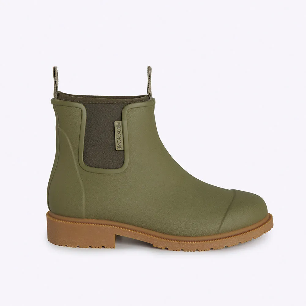 Bobbi Rain Boot in Khaki Green from Merry People quick dry