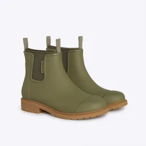 Bobbi Rain Boot in Khaki Green from Merry People Dive Gear Swift Glide