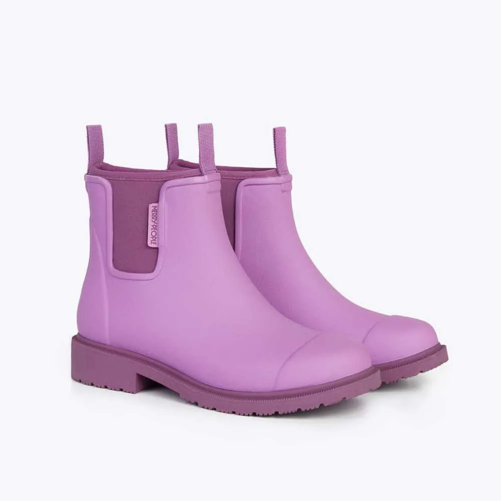 Bobbi Rain Boot in Orchid from Merry People Leather Upper