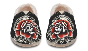 Red Rose Scythe Skull Winter Casual Shoes Soul Walk