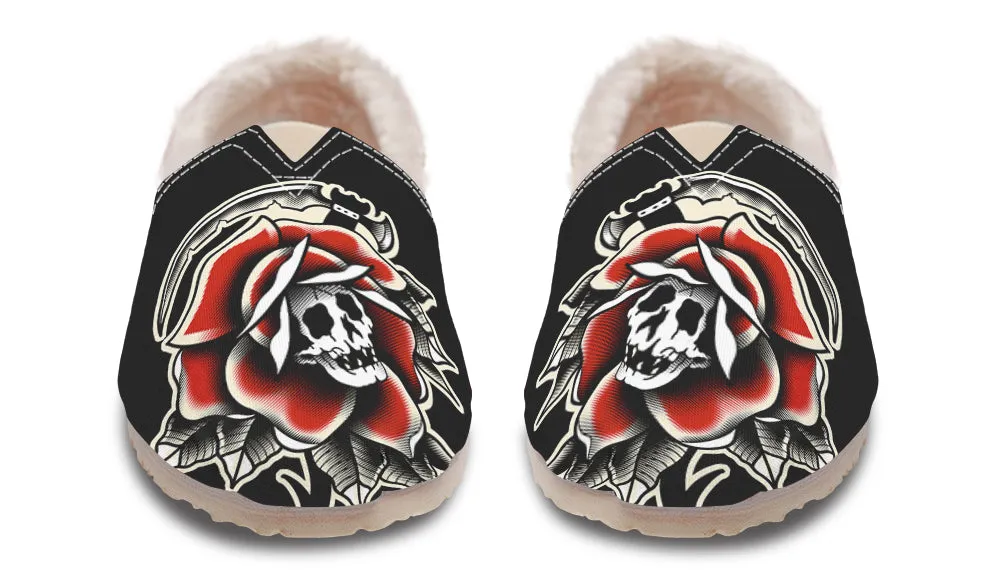 Timeless Fit Dad Style Red Rose Scythe Skull Winter Casual Shoes