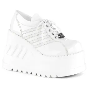 STOMP-08 White Patent -Vegan Leather lightweight fabric
