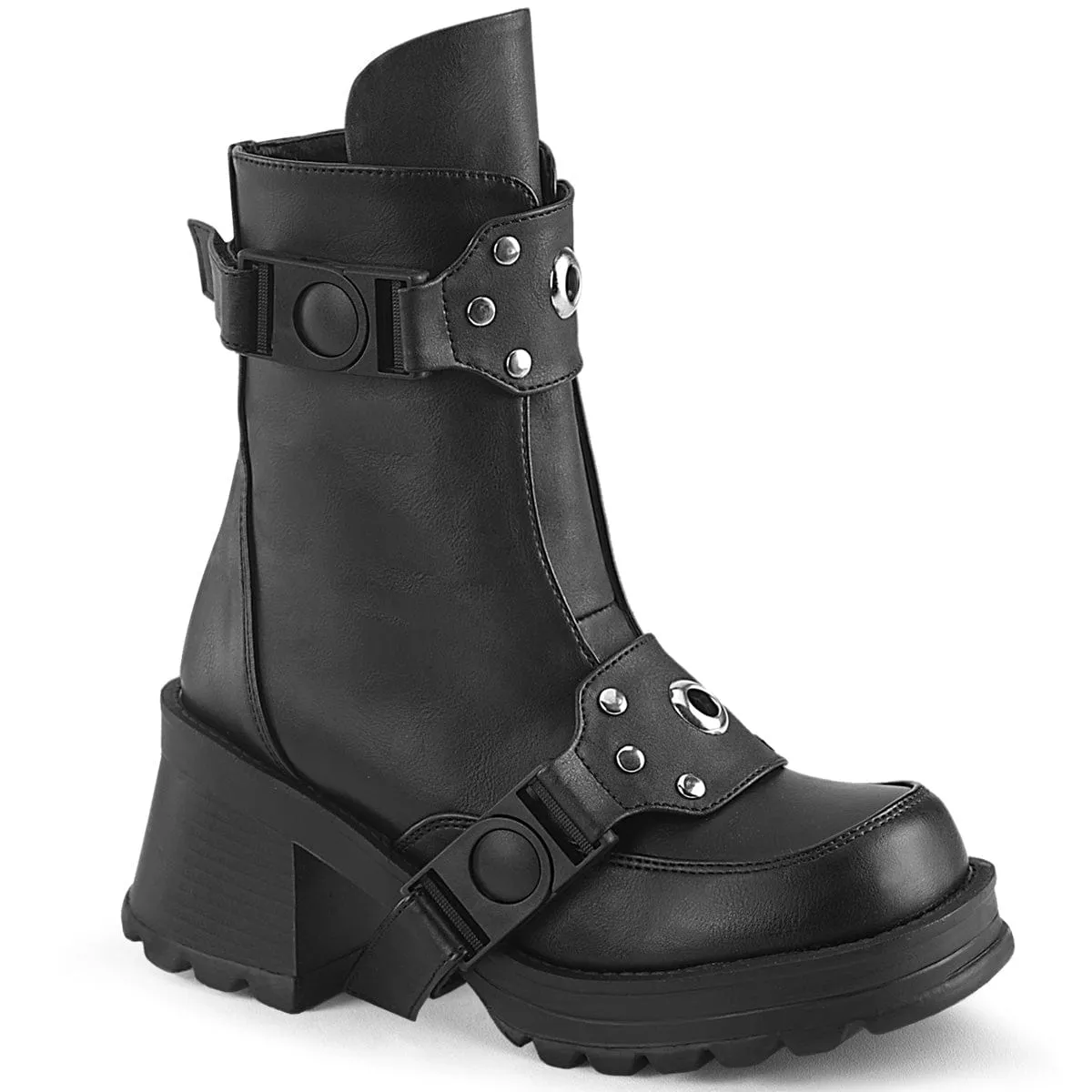BRATTY-56 Black Vegan Leather Free Soul
