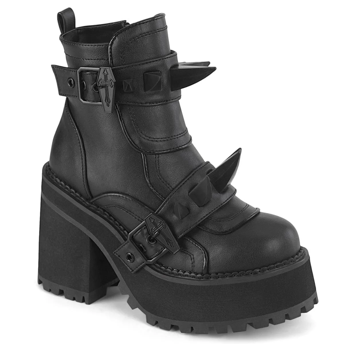 City Edge ASSAULT-72 Black Vegan Leather