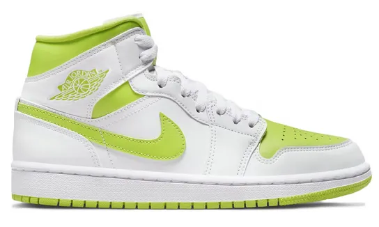 Jordan 1 Mid White Lime (W) Comfort toe Gel Soft