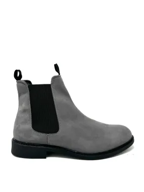 Thick Grip Sporty Bruce Chelsea Boot in Grey Suede from Novacas