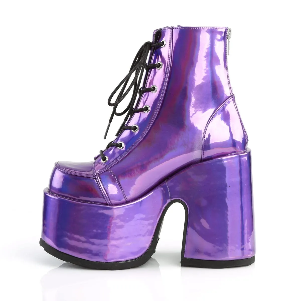 Gym Quick CAMEL-203 Purple Hologram Ankle Boots