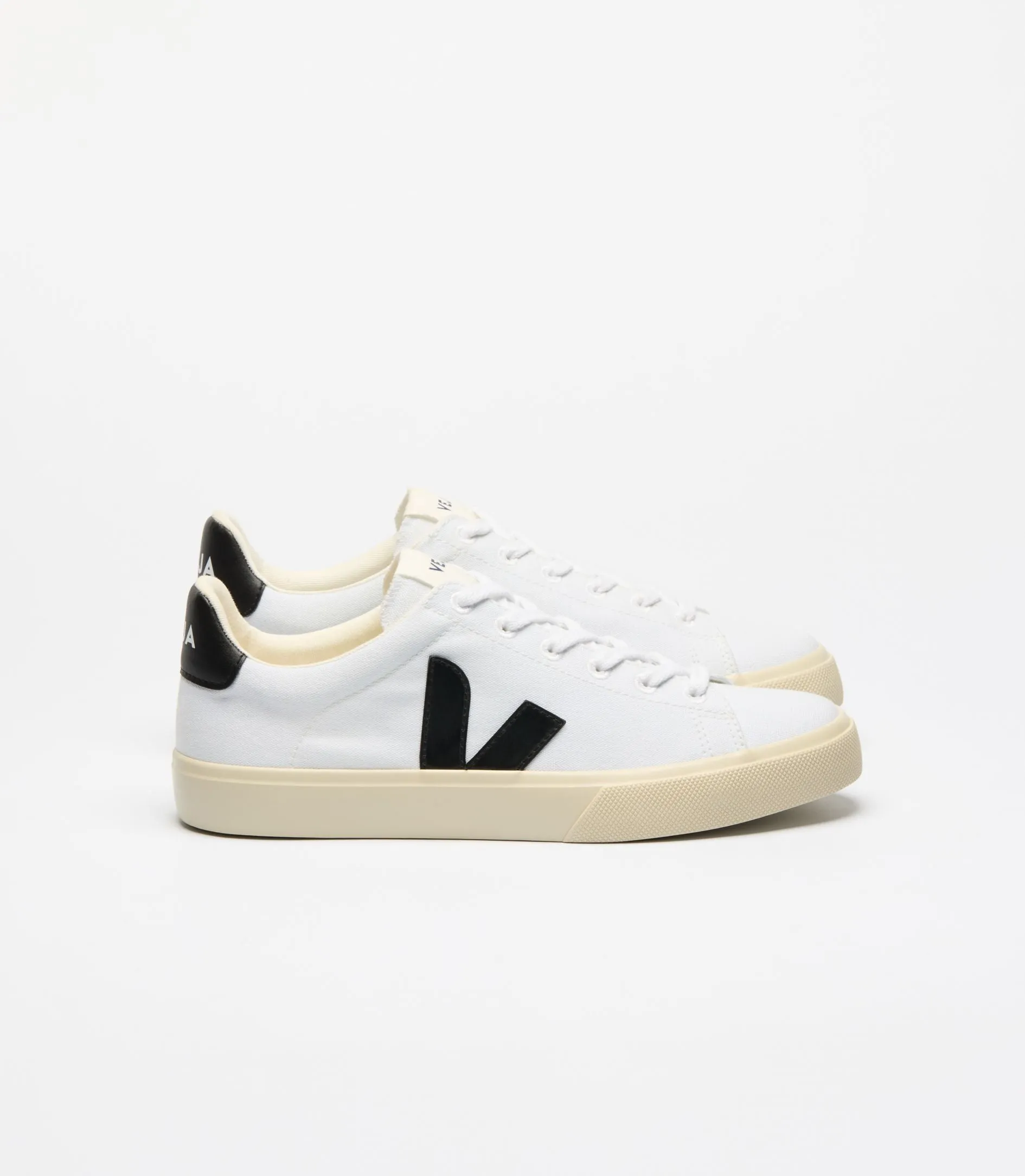 Comfort Ankle Campo Canvas in White Black from Veja