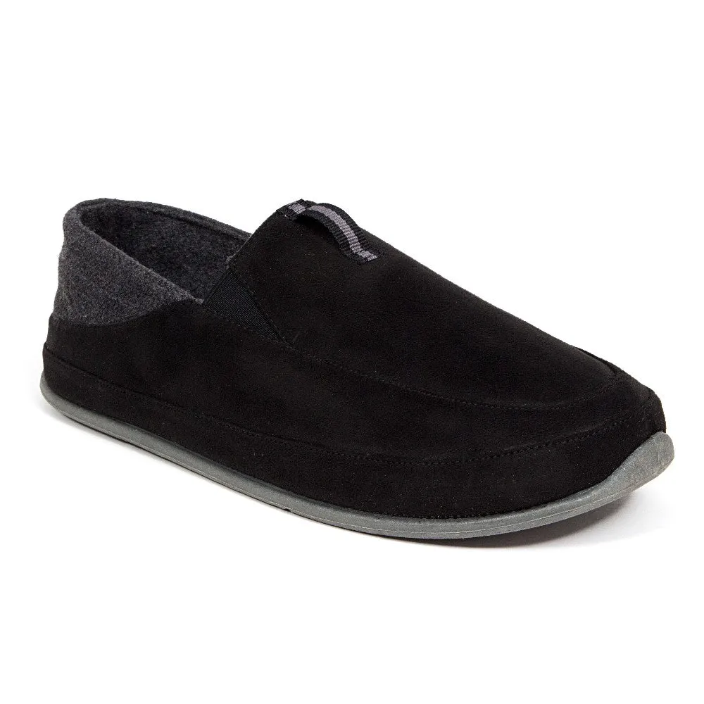 Campo Unisex Slipper in Black/Dark Grey Memory Foam Airport Travel Power Base