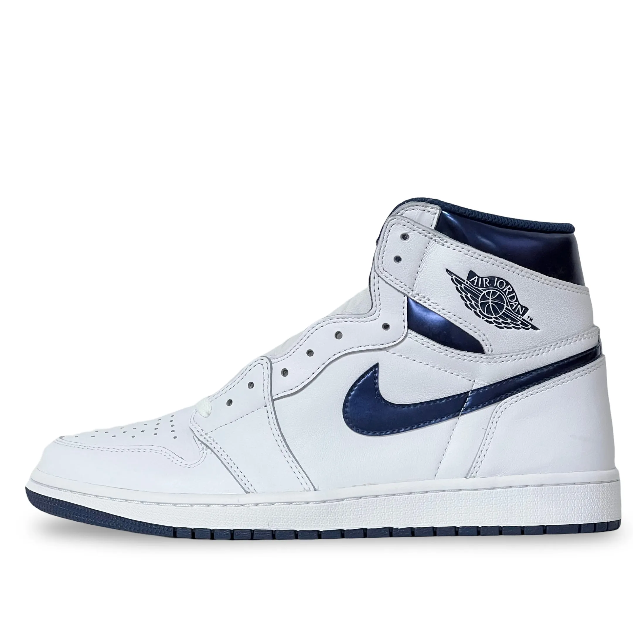 Comfort Upper TPU Stability Nike Air Jordan 1 High Metallic Navy 2016