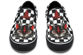 Move Light Light Step Cat Demon Checkered Slip On Shoes