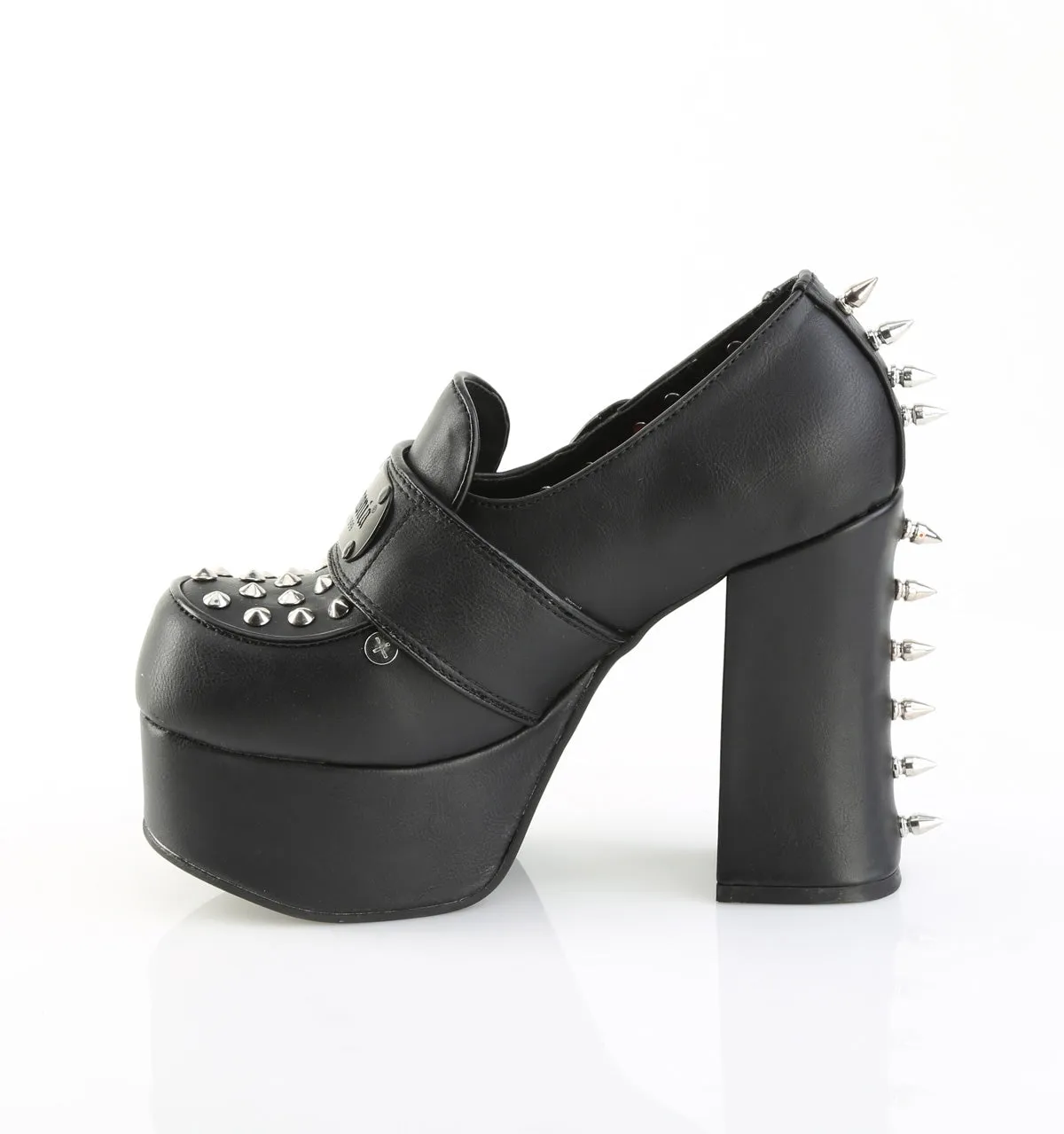 Wave Flow CHARADE-32 Black Vegan Leather Platform Shoes