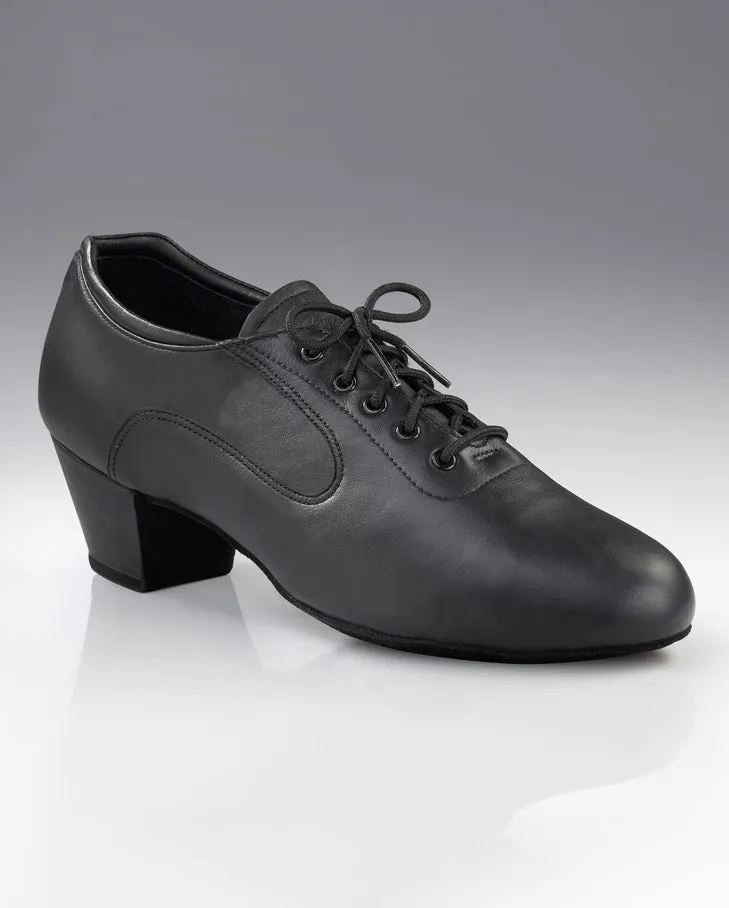 Comfortable Design Charlie --  Men's 1.5"  Latin Ballroom Oxford -- Black