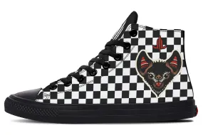 Checkered Bats V2 High Tops Energy Boost Comfort Tongue