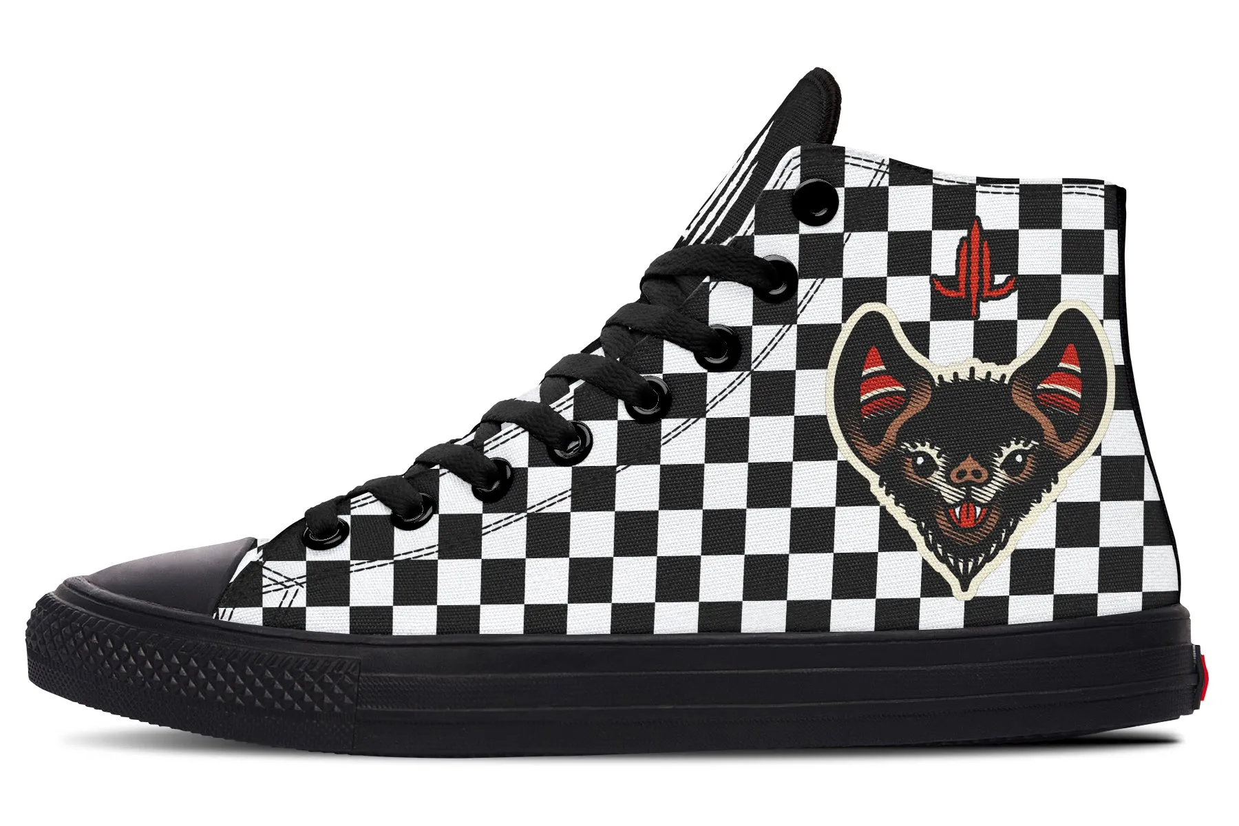 Checkered Bats V2 High Tops Style Base